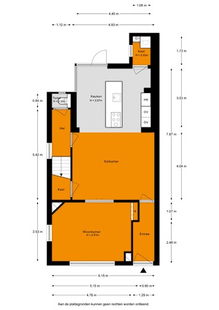 Floorplan - Burgemeester Lotsystraat 21, 2235 CX Valkenburg